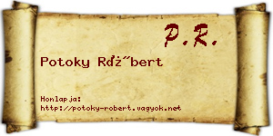 Potoky Róbert névjegykártya